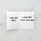 Carte Je t'ai vu le premier ours debout (Intérieur)