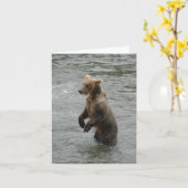 Carte Je t'ai vu le premier ours debout (Fleur jaune)