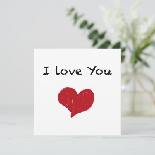 Carte "Je t'aime" (Debout devant)