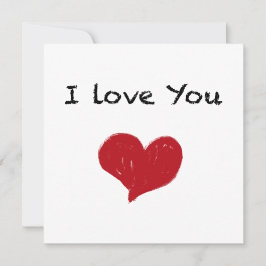 Carte "Je t'aime" (Devant)