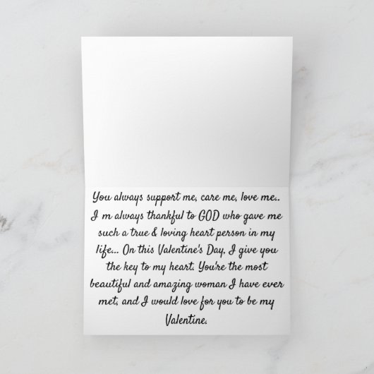 Carte Je t'aime (Intérieur)