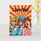 Carte Je t'aime (Fleur jaune)