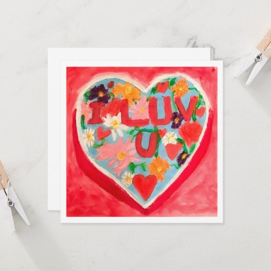 Carte Je t'aime (Devant/Arrière en situation)