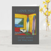 Carte Je t'aime (Fleur jaune)