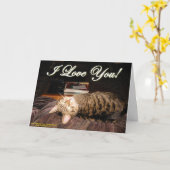 carte "Je t'aime" (Fleur jaune)