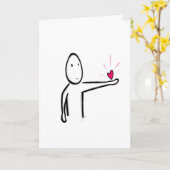 Carte Je t'aime (Fleur jaune)