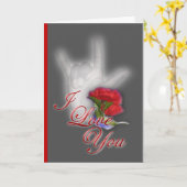 Carte Je t'aime (Fleur jaune)