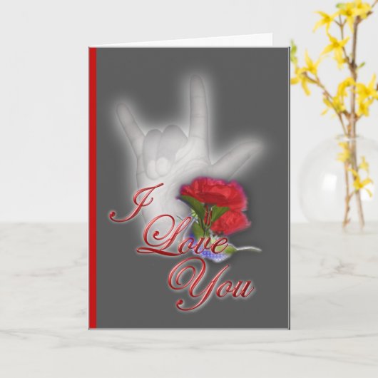 Carte Je t'aime (Fleur jaune)