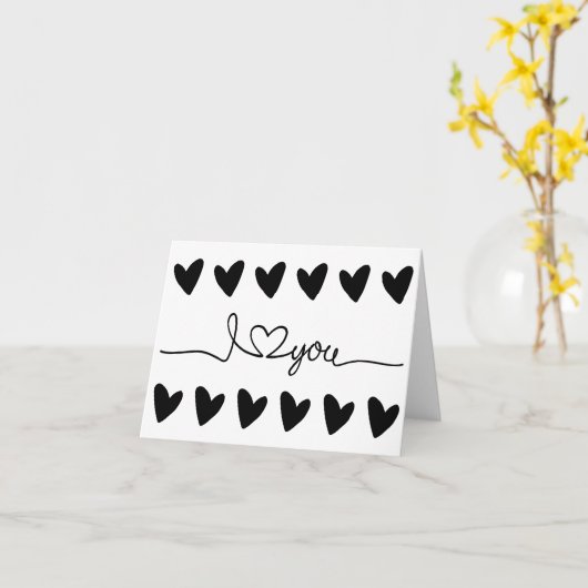 Carte Je t'aime (Fleur jaune)