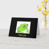 Carte Je t'aime (Fleur jaune)