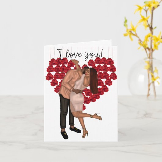 Carte Je t'aime (Fleur jaune)