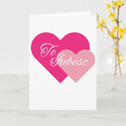 Carte Je t'aime (Fleur jaune)
