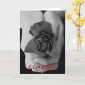 Carte Je t'aime (Fleur jaune)