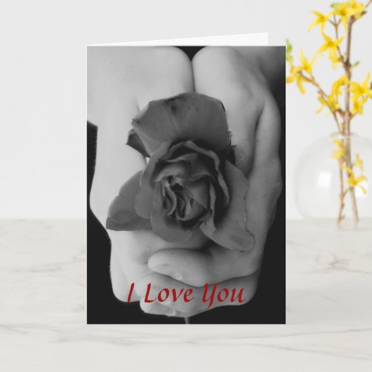 Carte Je t'aime (Fleur jaune)