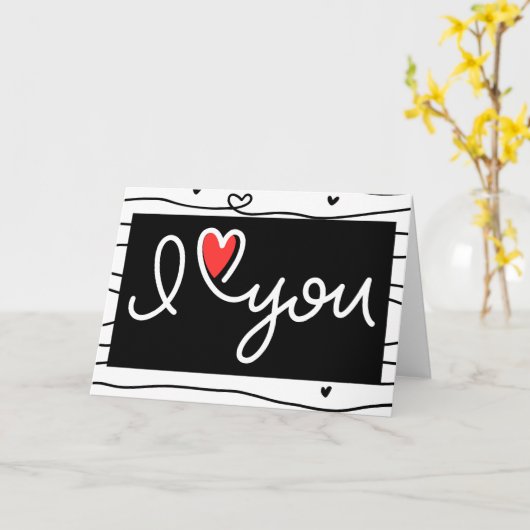 Carte Je t'aime (Fleur jaune)