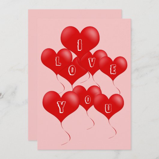 Carte je t'aime (Devant / Derrière)