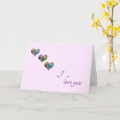 Carte Je t'aime (Fleur jaune)