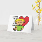 Carte Je T'Aime (Fleur jaune)
