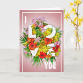 Carte Je t'aime (Fleur jaune)