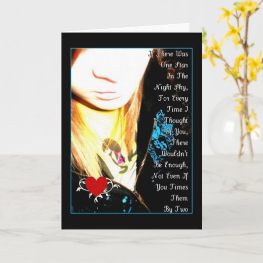 Carte Je t'aime (Fleur jaune)