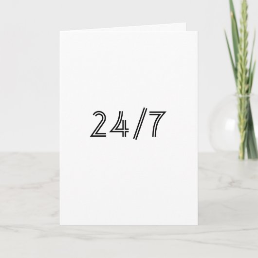 Carte Je T'Aime 24/7 (Devant)