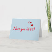 Carte Je t'aime 3000 Saint-Valentin (Devant)