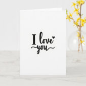 Carte « Je t'aime » à design simple (Fleur jaune)