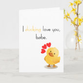 Carte « Je t'aime à fond, bébé » à la Saint-Valentin (Fleur jaune)