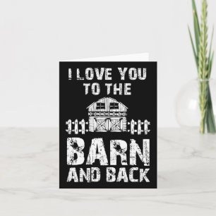 Carte Je T'Aime À La Grange Et À L'Équitation De Retour 