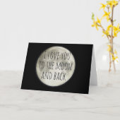 Carte Je t'aime à la lune et au dos (Fleur jaune)