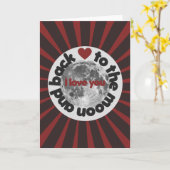 Carte Je t'aime à la lune et au retour (Fleur jaune)