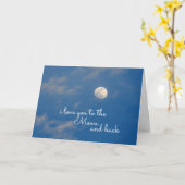 Carte Je t'aime à la lune et au retour (Fleur jaune)