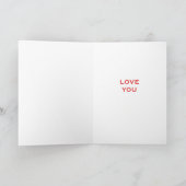 Carte Je t'aime avec des cœurs (Intérieur)