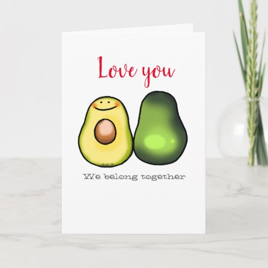 Carte Je t'aime avocats (Devant)