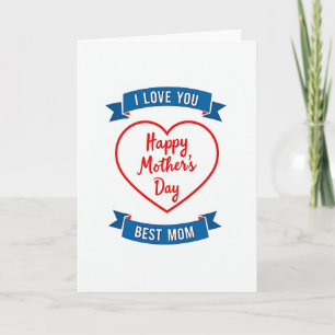 Carte Je T'Aime Bannières de Coeur
