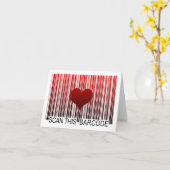 CARTE JE T'AIME BARCODE (Fleur jaune)
