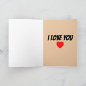 CARTE JE T'AIME BEACH COUPLE SUNSET CARD (Intérieur)