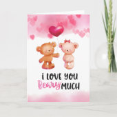 Carte Je t'aime Beary beaucoup de Valentine (Devant)