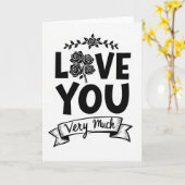 Carte Je T'aime Beaucoup (Fleur jaune)
