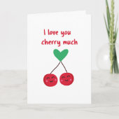 Carte Je t'aime beaucoup Cerise Funny Saint-Valentin (Devant)