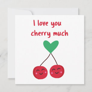 Carte Je t'aime beaucoup Cherry Valentine