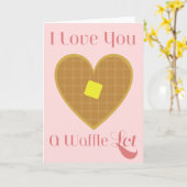 Carte Je t'aime beaucoup Saint-Valentin en forme de coeu (Fleur jaune)