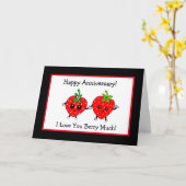 Carte Je T'Aime Berry Beaucoup Bon Anniversaire (Fleur jaune)