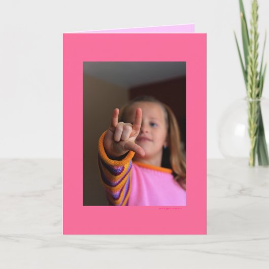 Carte "Je t'aime !" (blanc à l'intérieur) (Devant)