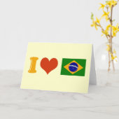 Carte Je t'aime Brésil (Fleur jaune)