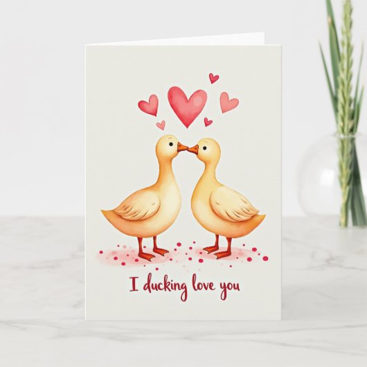 Carte Je T'aime Canard (Devant)