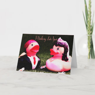 Carte Je t'aime Canards Mariages