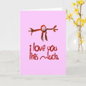 Carte Je t'aime ce beaucoup (Fleur jaune)