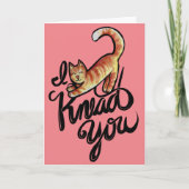 Carte Je t'aime chatte chatte chatte chats orange (Devant)