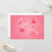 Carte Je t'aime chérie (Devant/Arrière en situation)